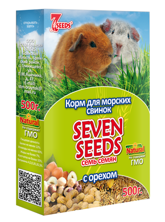 Корм для морских свинок Seven Seeds с орехом 500 гр
